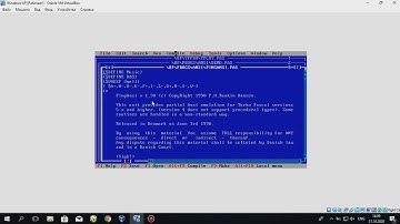 Building console applications with ANSI art via Borland Pascal (works on Windows XP x86 or early)
