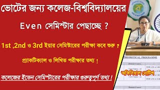 ইভেন সেমিস্টারের পরীক্ষা ২০২৩: West Bengal University even sem exam 2023 : UG online from :exam 2023