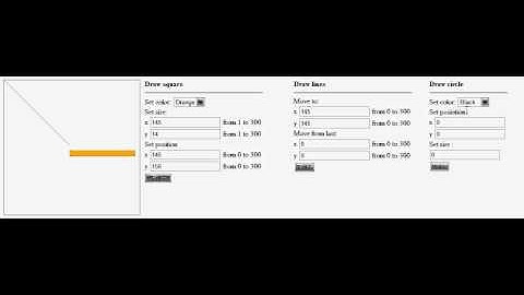HTML5 canvas and JavaScript draw squares, lines , circles sample v2