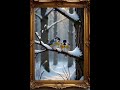 Winter Harmony: Birds in a Snowy Forest ❄️🐦 #WinterMagic #NatureArt #BirdsOfInstagram #SnowyForest