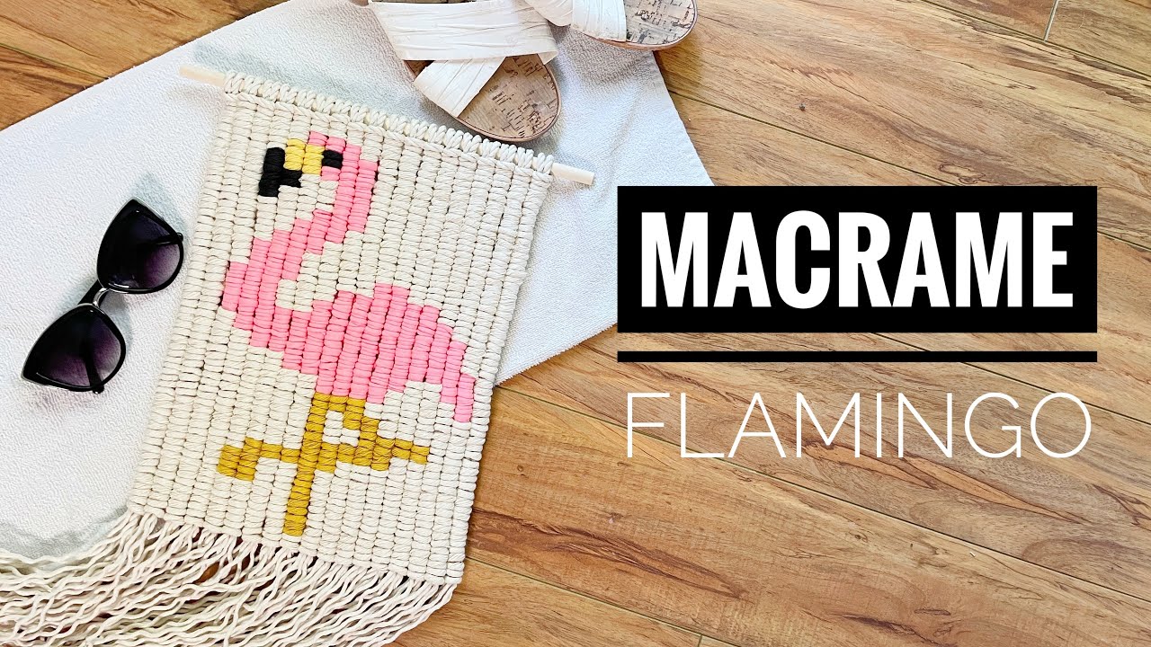 Настенное украшение в технике макраме своими руками | Фламинго