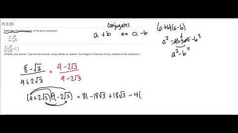 Simplifying Radicals - rationalizing the denominator