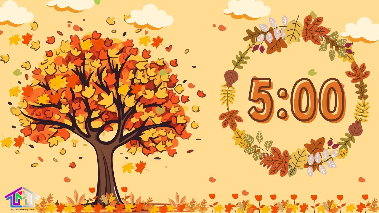 5Minute Countdown Timer with Music & Alarm Autumn 🤍🎼⏰🍁 YouTube