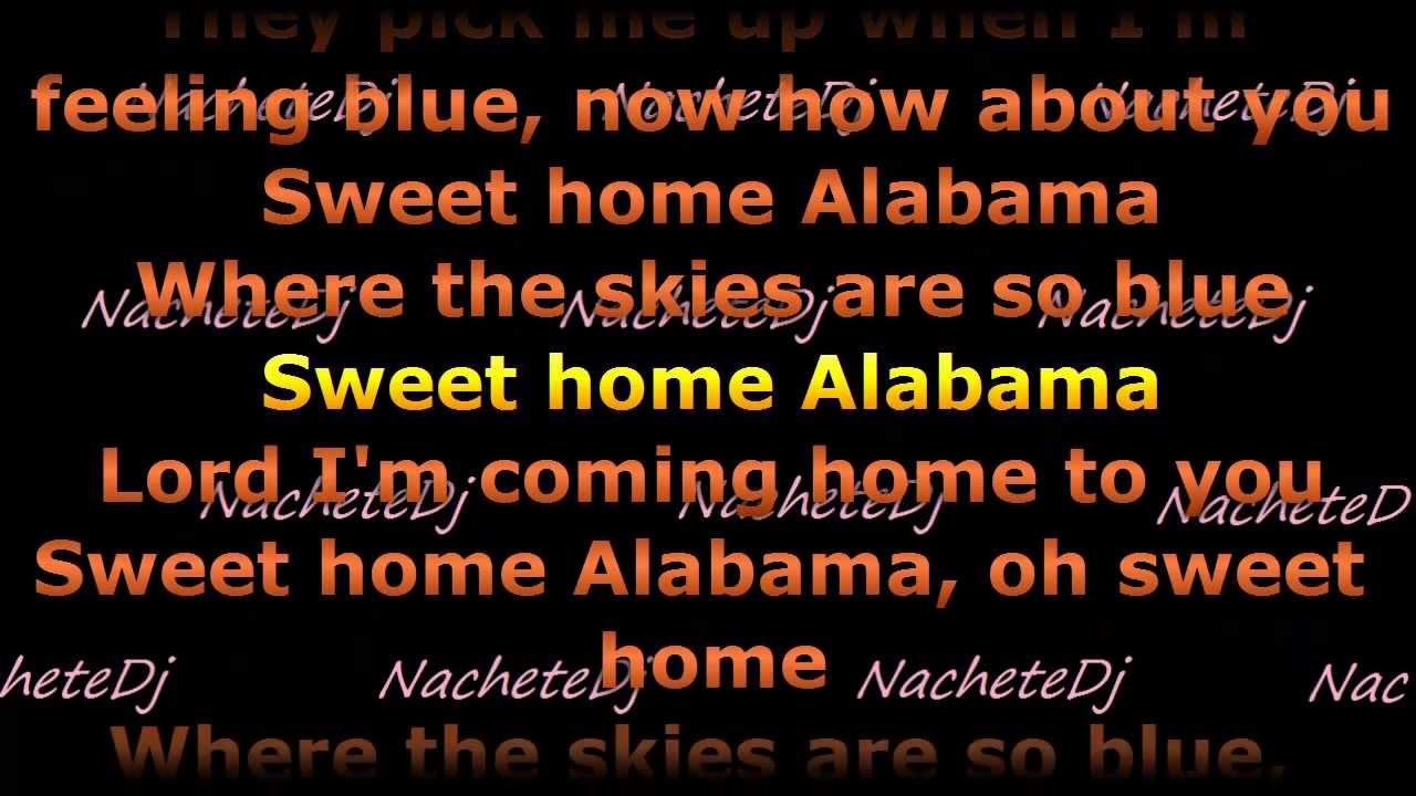 Sweet home alabama letra en español