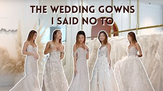 WEDDING DRESS SHOPPING 🥹 gowns i said no to+gowns i chose🙃