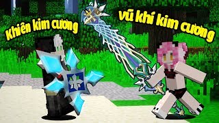 CHẾ TẠO THÀNH CÔNG VŨ KHÍ KIM CƯƠNG SIÊU CẤP CÓ THỂ TRIỆU HỒI SẤM SÉT TRONG MINECRAFT*Thử Thách Mều