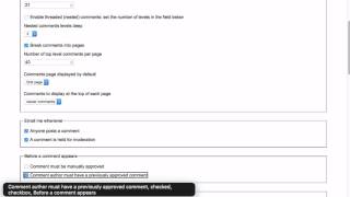 WordPress admin Accessibility Settings Discussion using VoiceOver screen reader