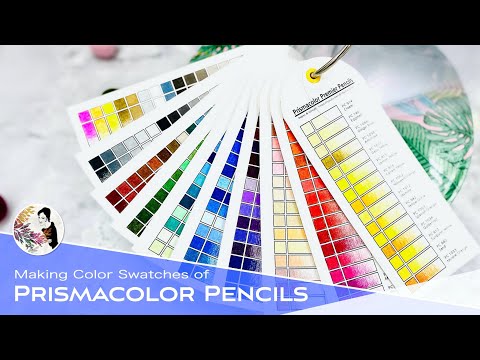 Making Color Swatches of Prismacolor Pencils / 프리즈마 색연필 색상표 만들기
