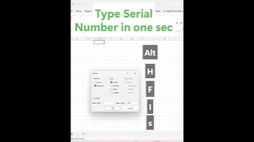 Serial Number in excel shortcut || Automatic serial Number in Excel