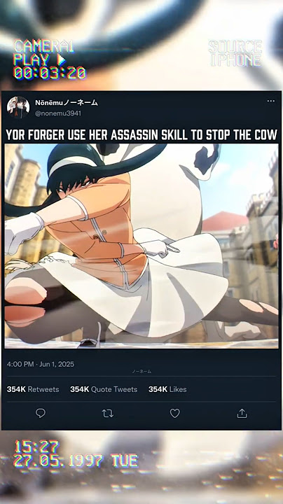 yor forger use her asassin skill to stop the cow || spy x family