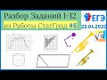 Разбор варианта ЕГЭ Статград от 22 апреля 2020 Восток (№1-12)