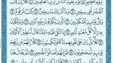 سوره المطففين من 12 الى 22