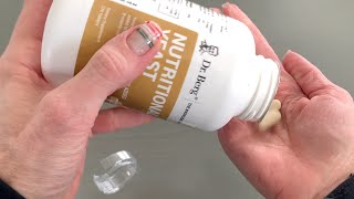 Dr. Berg's Nutritional Yeast Pills Opened and Viewed