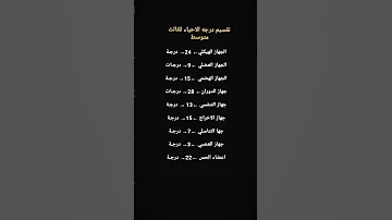 تقسيم درجة مادة الأحياء وزاريا لمرحلة الثالث متوسط لعام 2023 