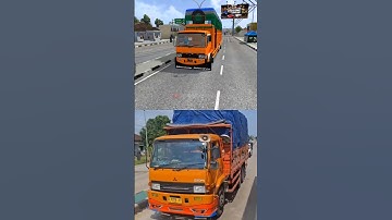 BUSSID VS REAL LIFE‼️TRUK FUSO TAHU BULAT👆😅 #shorts #meme #bussid