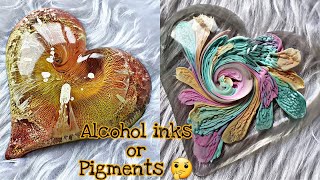 Feather effect in resin or Alcohol Petri Dish effect 🤔 | How to | Which one you pick