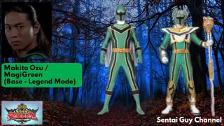 All green ranger of super sentai (1975-2017)