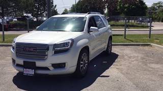 Pre-Owned 2013 GMC Acadia Denali AWD Double Sunroof White Oshawa ON Stock#  B12149 Gmc Acadia With Sunroof