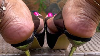 GORGEOUS MULES HIGH HEELS SANDALS MULES HEELS