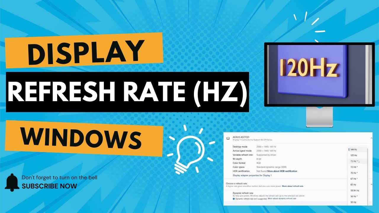 How to Check The Hertz Hz or Refresh Rate Of your Monitor in Windows 11.