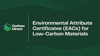 Environmental Attribute Certificates webinar