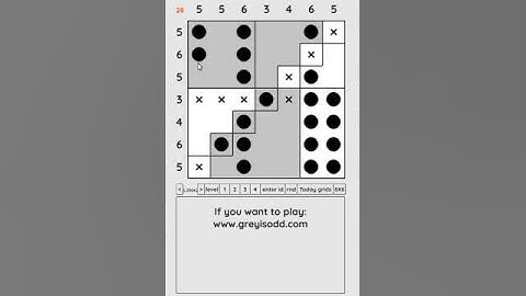 Grey is Odd - Today grids. Solution level 2 7X7 dated 04-07-2024