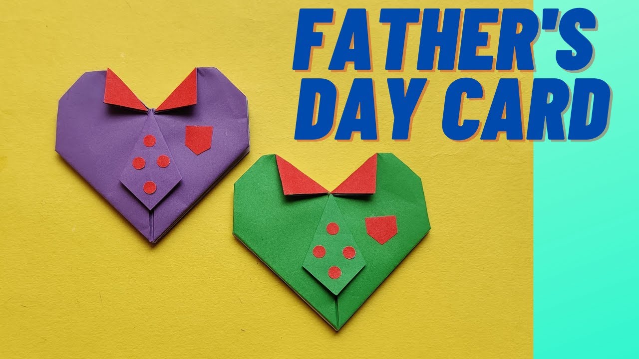 Father's Day Greeting Card / Mini Father's Day Card / Easy Origami Card ...
