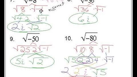 Int Alg 2 10.7 Complex Numbers and Adding & Subtracting Complex Numbers Video PLM 3
