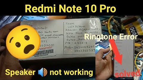redmi note 10 pro speaker not working problem | redmi note 10 pro ringtone problem #solution