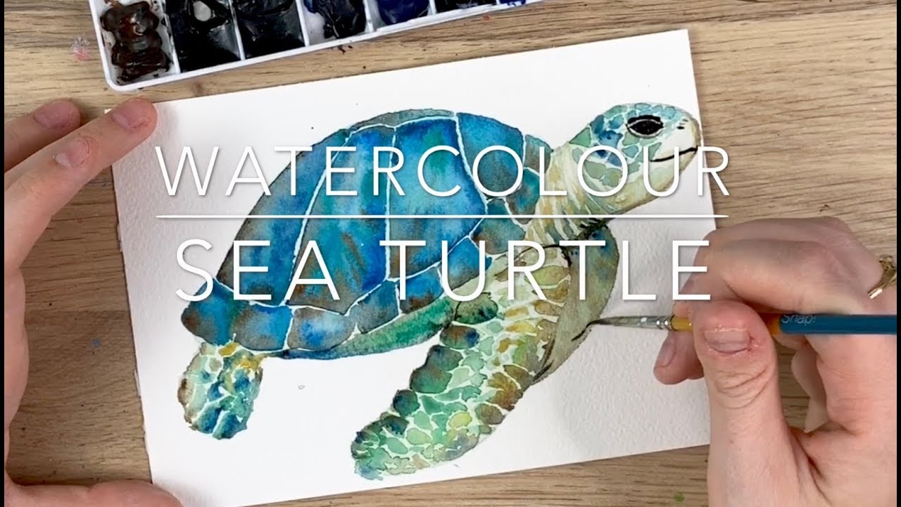 GYTOP Watercolor Sea Turtle Standard Federe per Cuscino da Tiro Standard 45x45 Cm 
