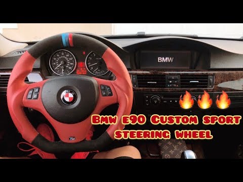 Bmw E90 Steering Wheel Swap Oem Stock To Red Leather Sport