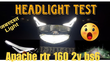 2024 Finally TVS Apache RTR 160 2v Headlight Test In Night 😍😍||Latest Model ❣️|| Beautiful Through😘