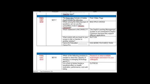 VINSET 2.0 FINAL EXIT QUIZ SET 1To SET 12