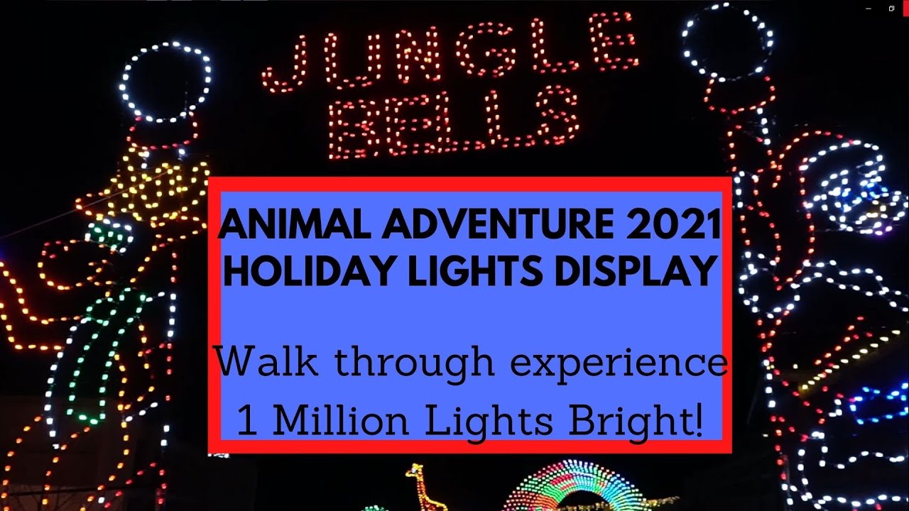 Animal Adventure park 2021 Jungle Bells Holiday Lights Display YouTube