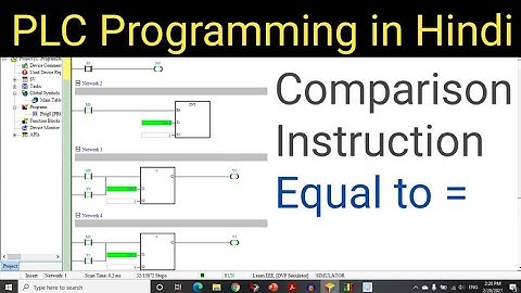 Comparison Instruction Equal to |PLC Programming in Hindi| Timer and Counter
