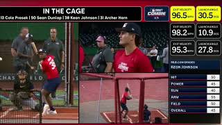 Keon Johnson Takes Batting Practice at the 2026 MLB Draft Combine!