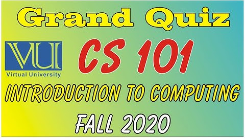 CS101 Grand Quiz 2020 Solution Solved 100% Virtual University of Pakistan