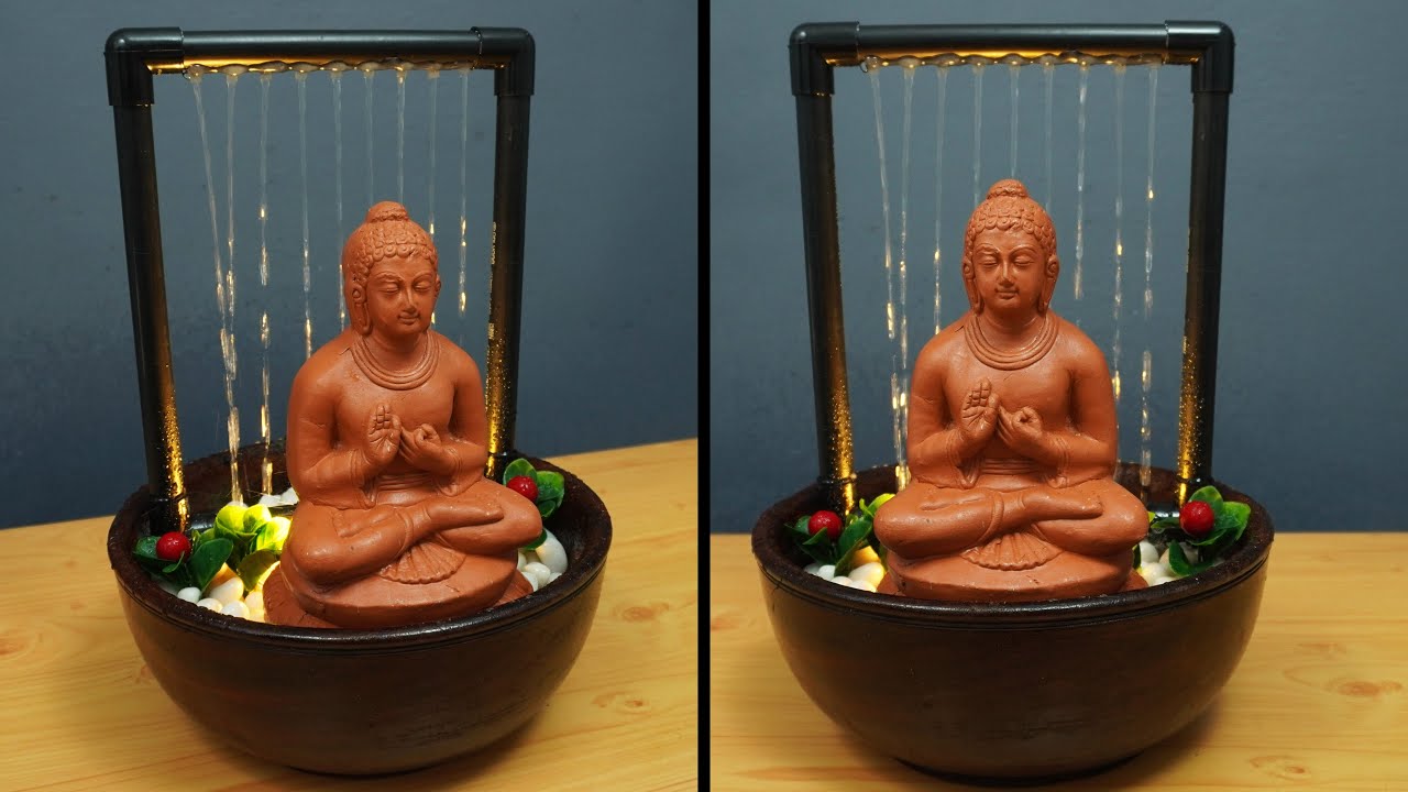Buddha Water Fountain at Home Using PVC Pipe Easy & Simple DIY Tabletop Water Fountain YouTube