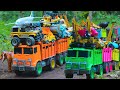Mobil Truk Tronton Panjang Penuh Mobil Mobilan, Excavator, Truk Tangki, Mobil Balap, Crane, Bus Tayo