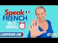 Learn to SPEAK FRENCH in 5 minutes - a dialogue for A2 level in French!