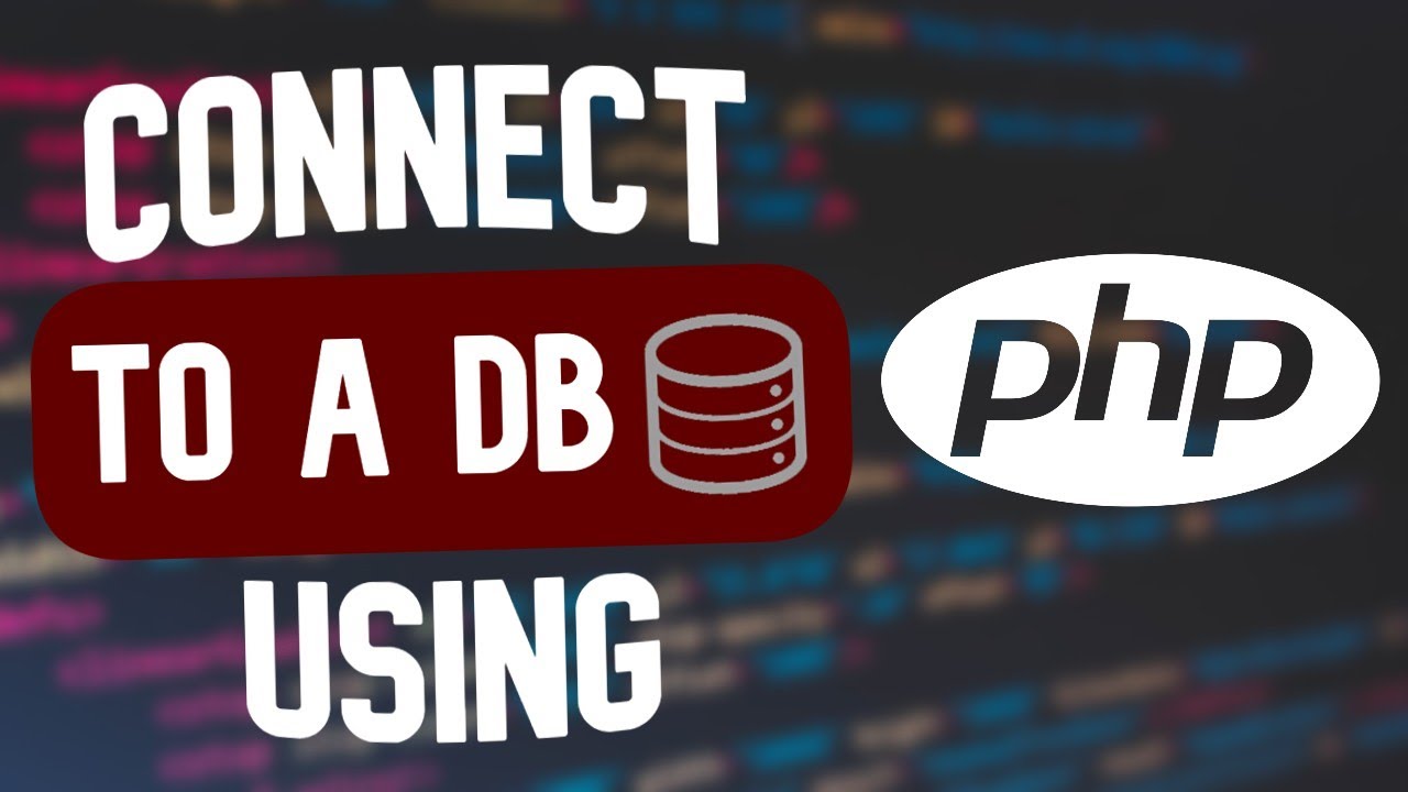 How to connect to a MySQL database using PHP - YouTube