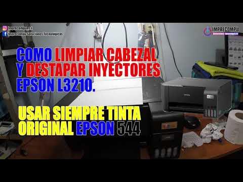 LIMPIEZA DE CABEZAL para destapar INYECTORES a una EPSON L3210 - HEAD ...