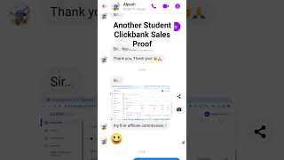 Clickbank Sales for My Student #clickbankaffiliatemarketing #clickbankaffiliatemarketingforbeginners