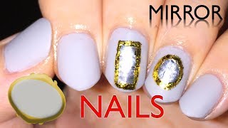 Mirror on nails, NO GEL NO POWDER needed - step by step tutorial
