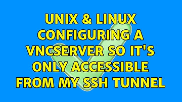 Unix & Linux: Configuring a vncserver so it