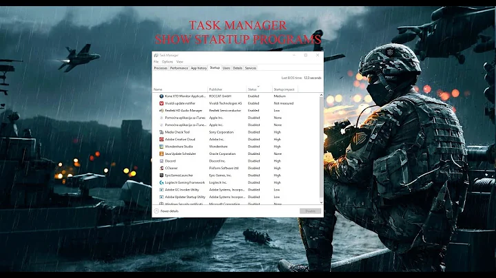 Show/Enable Startup Programs In Task Manager - Windows 10