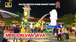 Jalan Jalan Di Kota Madiun, Pahlawan Street Center Malem Hari RAMEEEE BANGET !!! [4K]