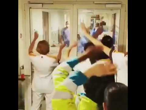 Netherlands: You'll Never Walk Alone Sung & Danced at a Dutch Hospital | Nederland YNWA