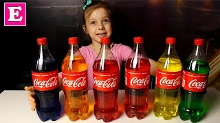 Делаем Разноцветную КОКА КОЛУ и учим цвета. Видео для детей Делаем Разноцветную КОКА КОЛУ и учим цвета. Видео для детей