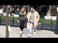 EXCLUSIVE - Kanye West and Kim Kardashian lunch at L avenue in Paris